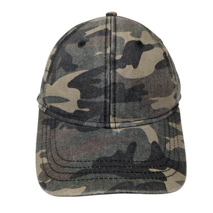 George Strapback Hat Camouflage One Size Adjustable Vented Holes 6 Panel Blank