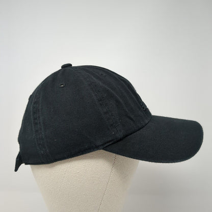 Adidas Slideback Hat Black One Size Adjustable 3 Stripes Logo Embroidered