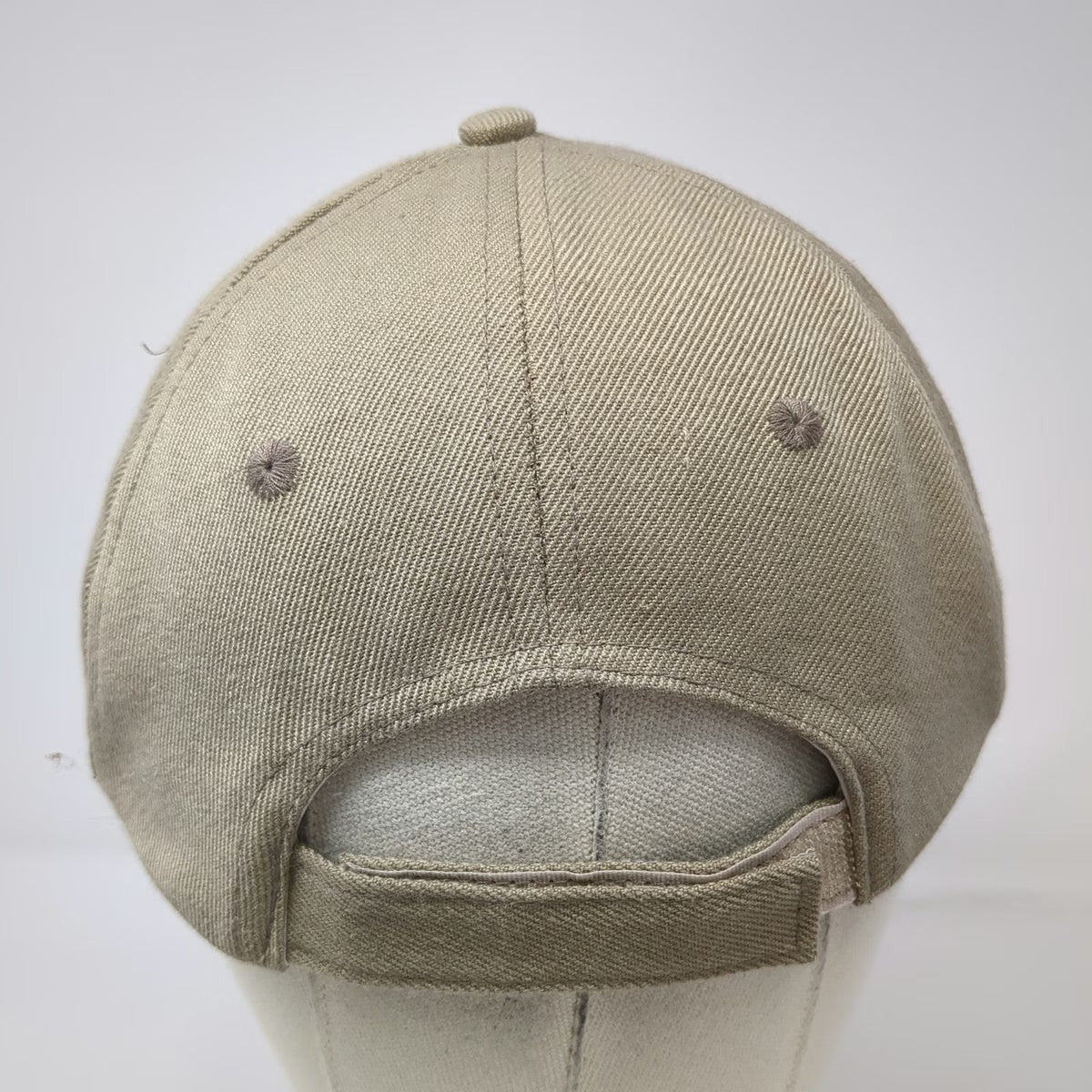 Baseball Cap Beige One Size Clip A Phone Wool Blend Strapback Embroidered hat