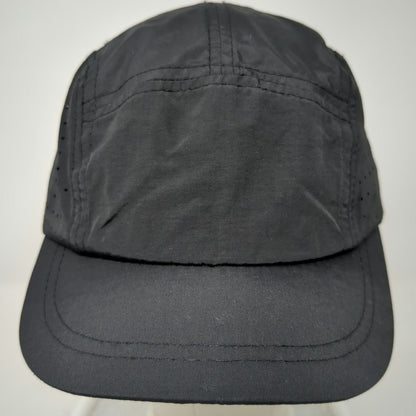 DYX Bace Camp 5 Panel Black Hat OSFM Perforated Performance Runner Adjustable