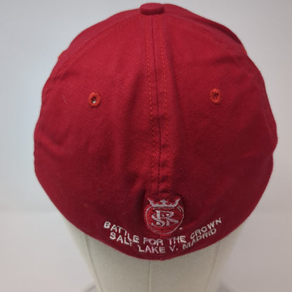 Real Salt Lake Fitted Hat Red XL Embroidered Unifit By Fahrenheit