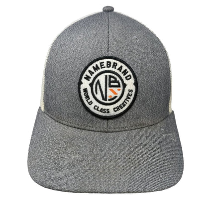 NAMEBRAND Trucker Hat Gray White One Size Mesh Snapback World Class Creatives