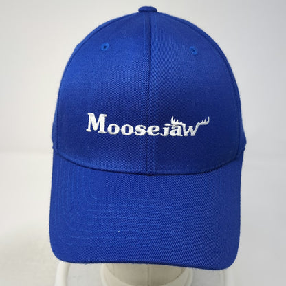 Flexfit Moosejaw Blue Baseball Cap One Size Embroidered Logo Outdoor Gear Hat