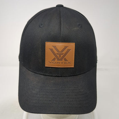 Vortex Baseball Cap Black XL Flexfit Logo Patch Curved Brim Hat Gray Underbrim