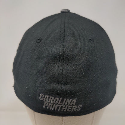 New Era Men's Fitted Hat Black S-M Embroidered Carolina Panthers Logo 39Thirty