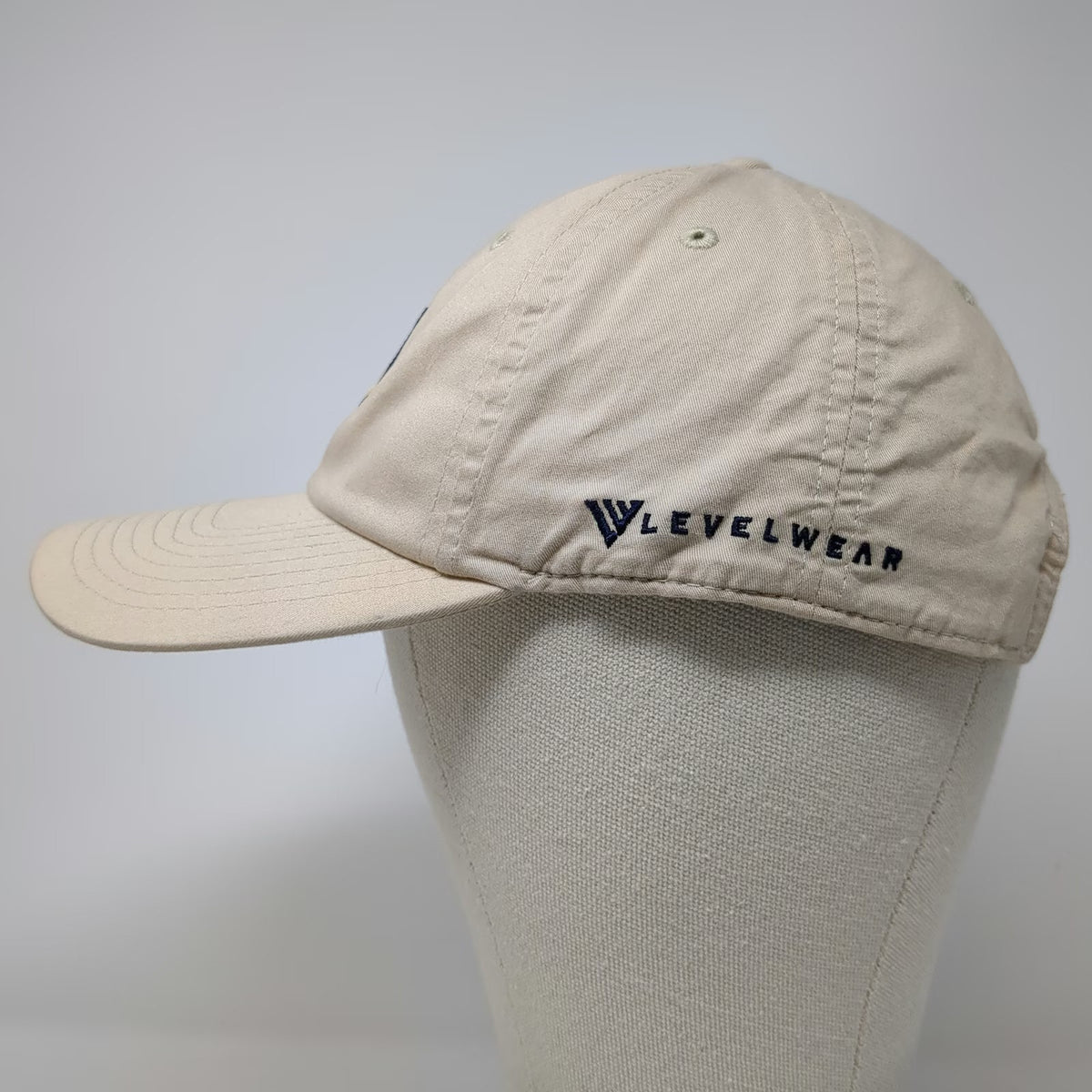 Levelwear Houston Open Golf Logo Beige Baseball Cap OSFM Slideback Buckle Hat