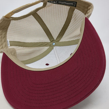 Richardson Trucker Hat Red One Size Expedition Inspiration 5 Panel Mesh Back