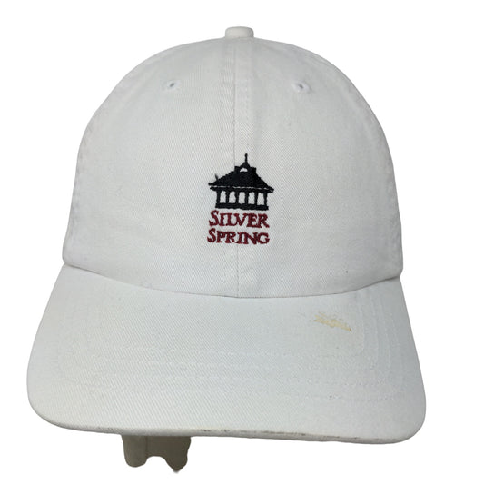 Silver Springs Boy's Slideback Hat White Size Ages 5-12 Embroidered Logo