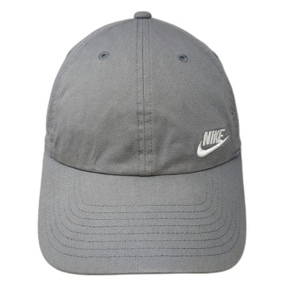 Nike Baseball Cap Gray One Size Slideback Heritage86 Embroidered Logo Hat