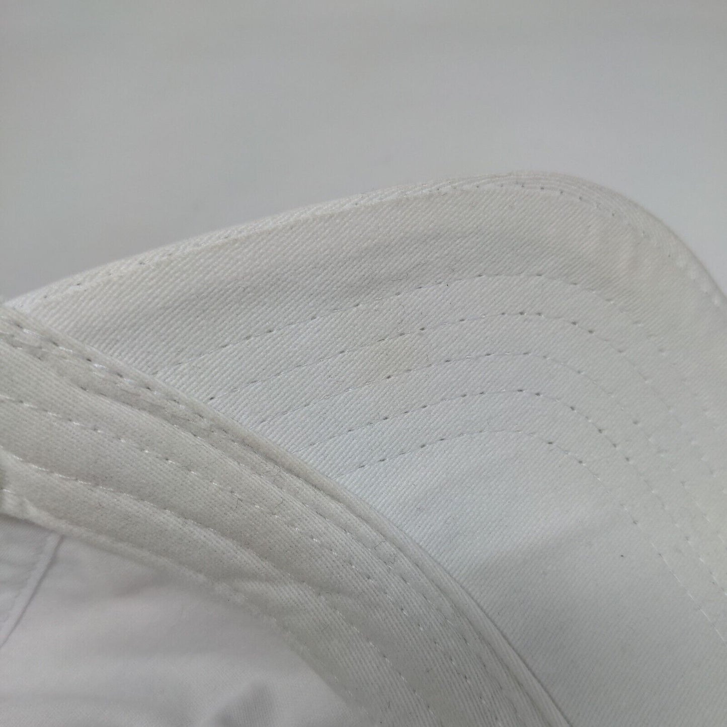 Unbranded Slideback Hat White OSFM Adjustable Vented Holes 6 Panel Blank