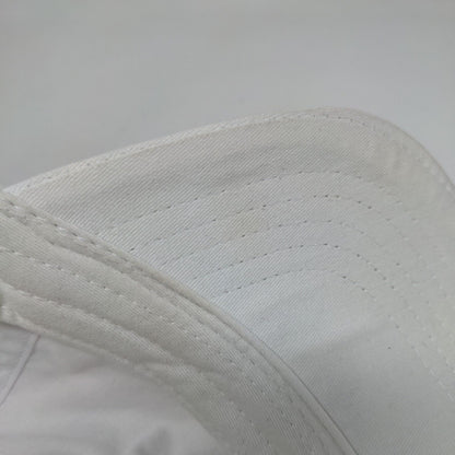 Unbranded Slideback Hat White OSFM Adjustable Vented Holes 6 Panel Blank