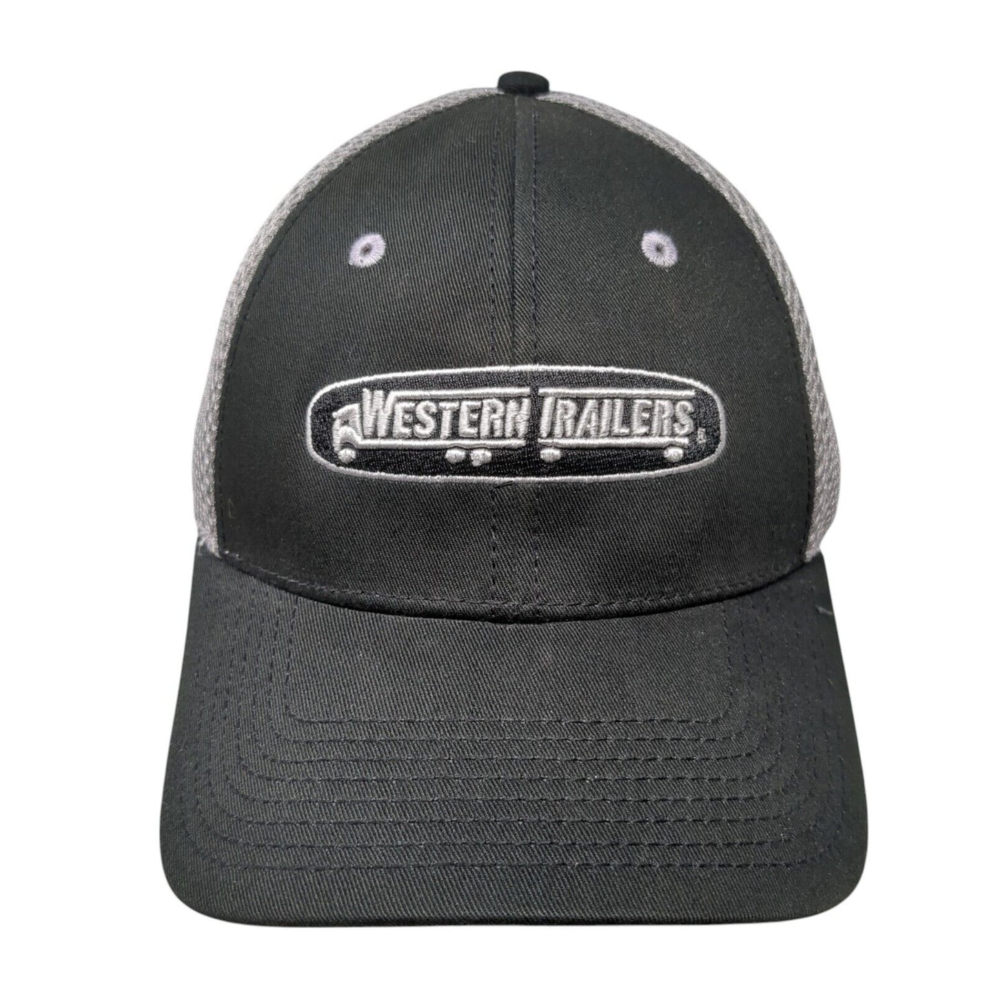 Western Trailers Strapback Trucker Hat Black OS Adjustable Mesh Back The Game