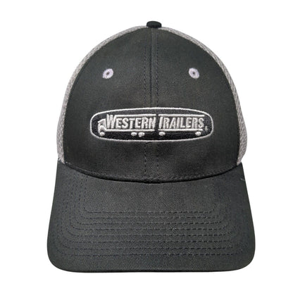 Western Trailers Strapback Trucker Hat Black OS Adjustable Mesh Back The Game