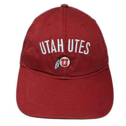 Utah Utes NCAA Legacy Cap Red One Size Slideback Embroidered Logo Curved Brim