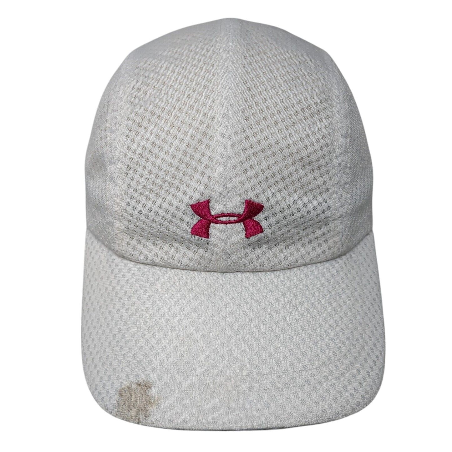 Under Armour Strapback 5 Panel Cap White OS Adjustable Breathable Embroidered