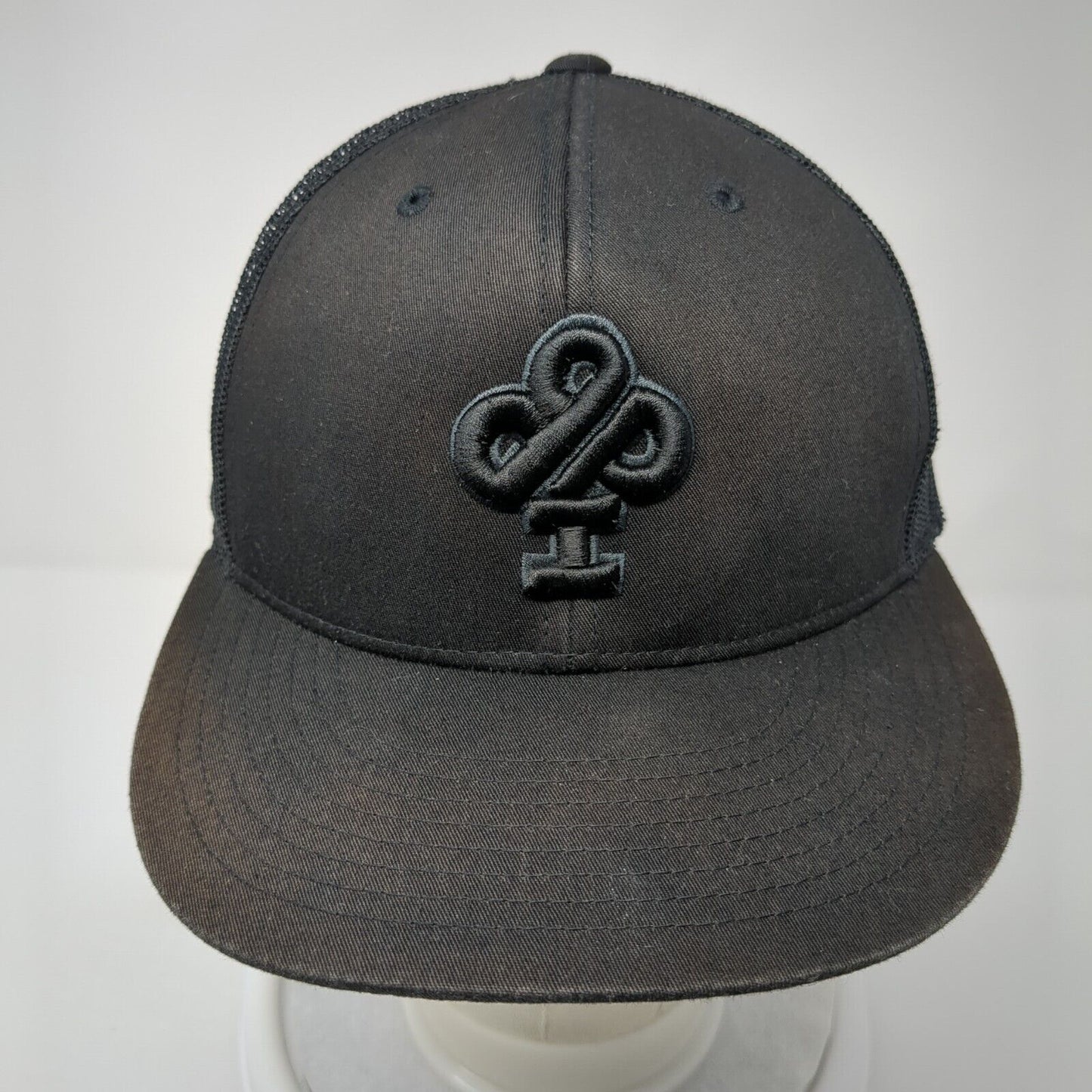 Pacific Headwear Snapback Trucker Hat Black OS Adjustable D-Series Mesh Back