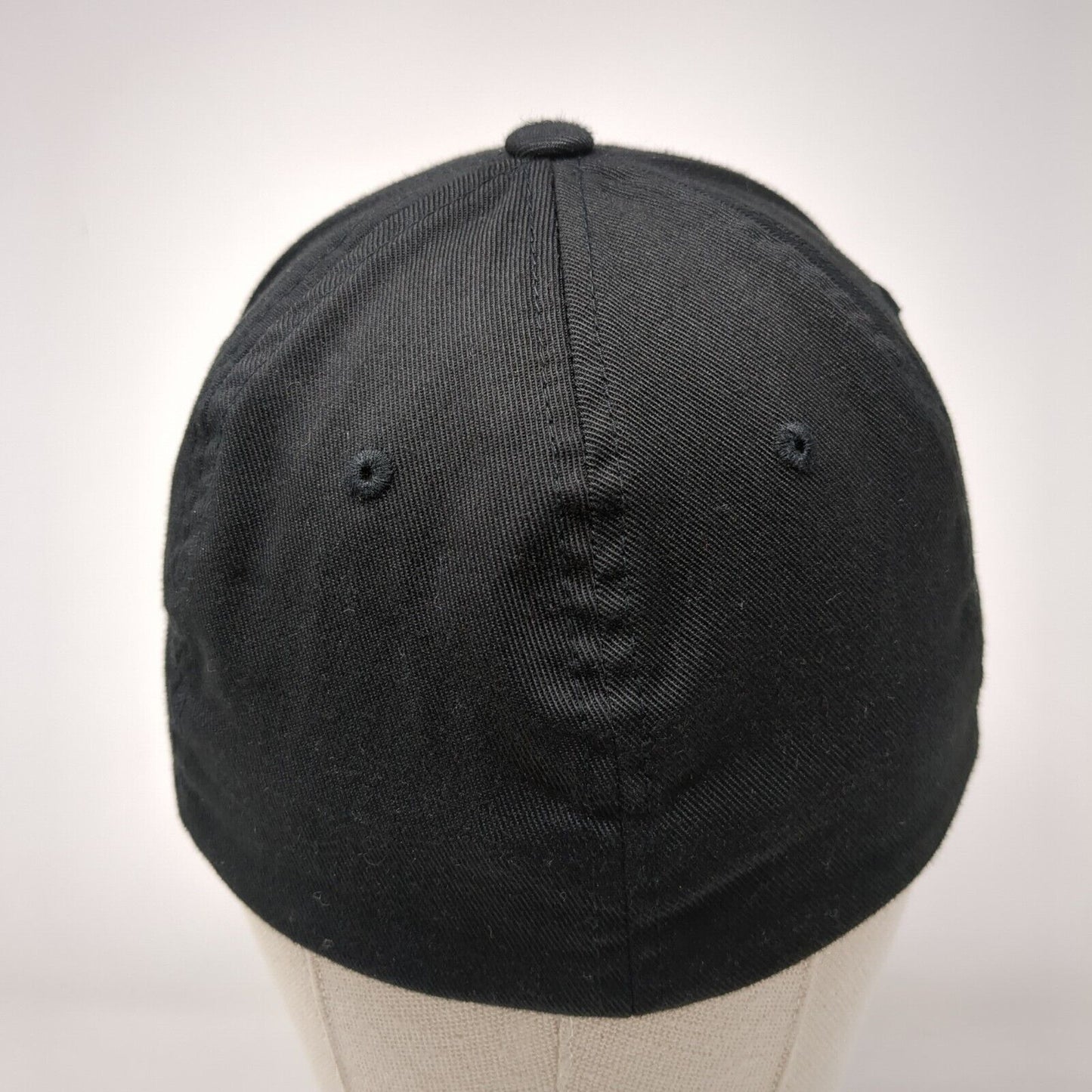 Bryson Fitted Hat Black S/M Flexfit Embroidered 6 Panel Port Authority