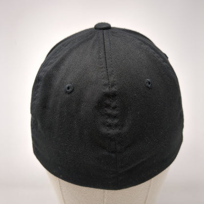 Bryson Fitted Hat Black S/M Flexfit Embroidered 6 Panel Port Authority