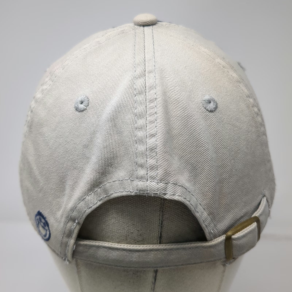 Life is good Blue Gray Baseball Cap One Size Distressed Patch Slideback Hat