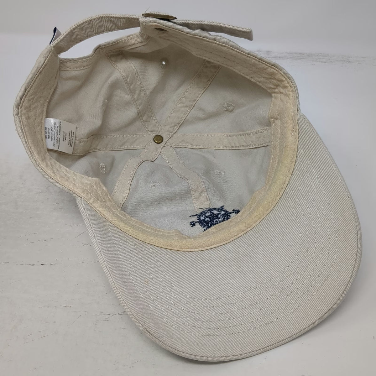 Life is Good Baseball Cap Beige One Size Slideback Compass Star Embroidered Hat
