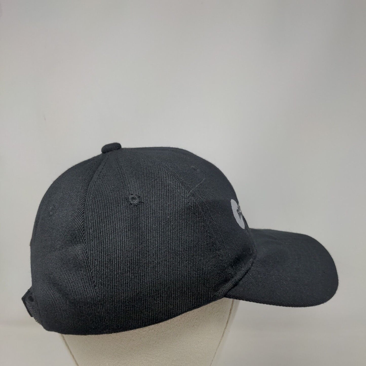 Rock Strength And Performance Strapback Hat Black One Size 6 Panel