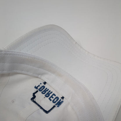 Torreon Strapback Hat White One Size Adjustable Embroidered Pukka