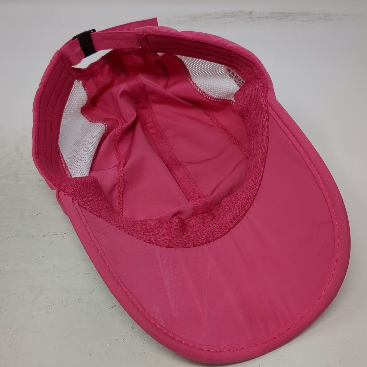 Pink Baseball Cap One Size Mesh Panels Polyester Performance Running Sports Hat