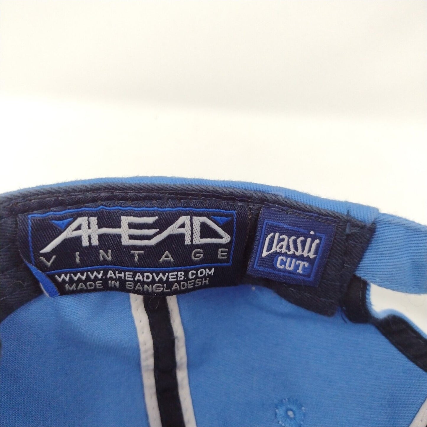 Creekside Sun Valley Slideback Hat Blue OSFA Classic Cut Ahead Vintage Cotton