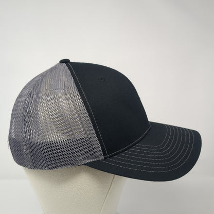 #Rize Nation Snapback Trucker Hat Black One Size Adjustable Mesh Back Richardson