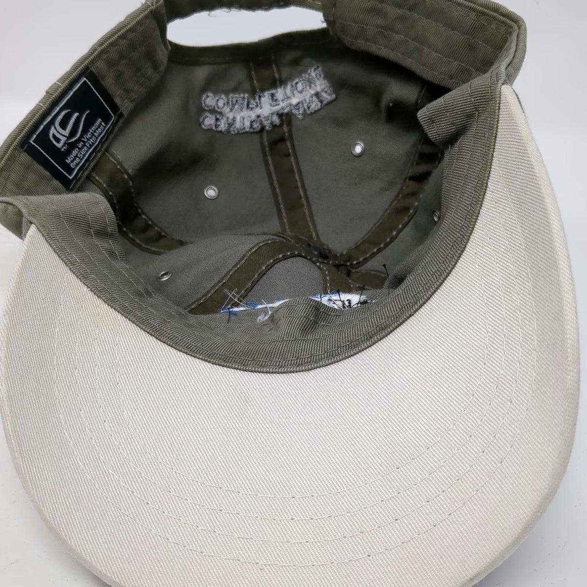 Outdoor Baker Hughes Blue Green Baseball Cap One Size Slideback Hat Stitching