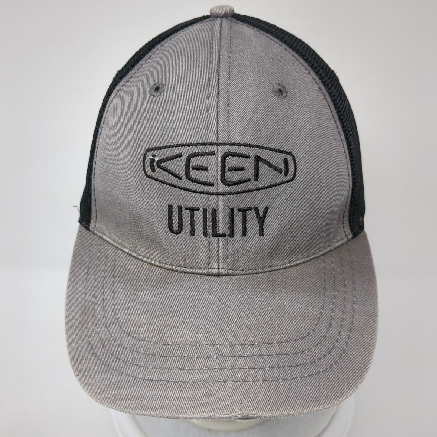 Keen Utility Strapback Trucker Hat Gray One Size Adjustable Mesh Back 6 Panel