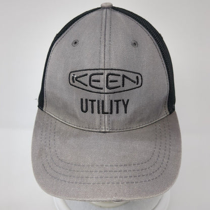 Keen Utility Strapback Trucker Hat Gray One Size Adjustable Mesh Back 6 Panel