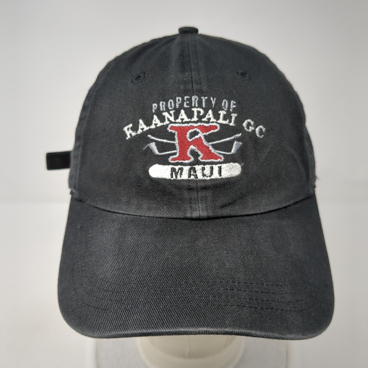 Property of Kaanapali GC Maui Slideback Hat Black One Size Ahead Vintage