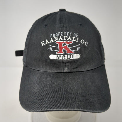 Property of Kaanapali GC Maui Slideback Hat Black One Size Ahead Vintage