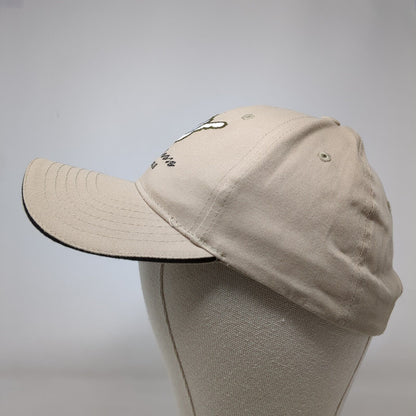 Hang Loose Hawaii Strapback Hat Tan OSFA Adjustable Embroidered 6 Panel Cotton