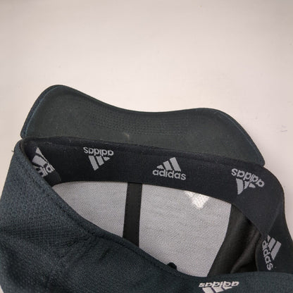 Adidas Fitted Hat Black Size L/XL A-Flex Embroidered Vented Holes 6 Panel
