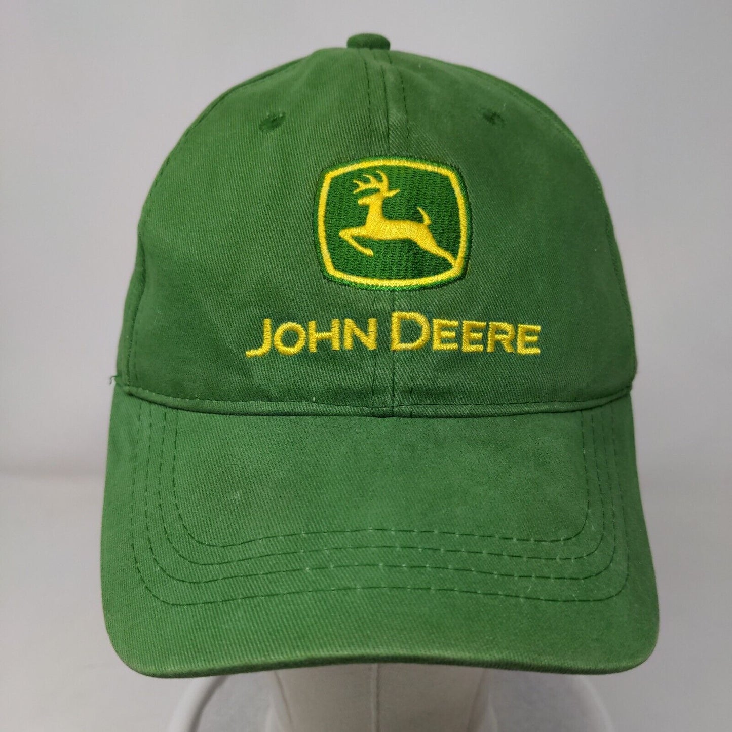John Deere Nothing Runs Like A Deere Slideback Hat Green OSFM 6 Panel