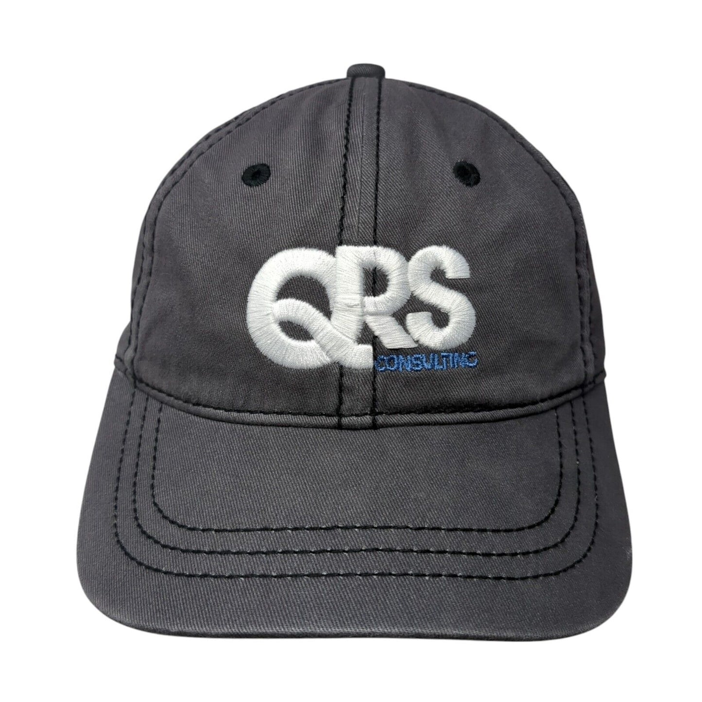 QRS Consulting Slideback Hat Gray One Size Adjustable Embroidered District