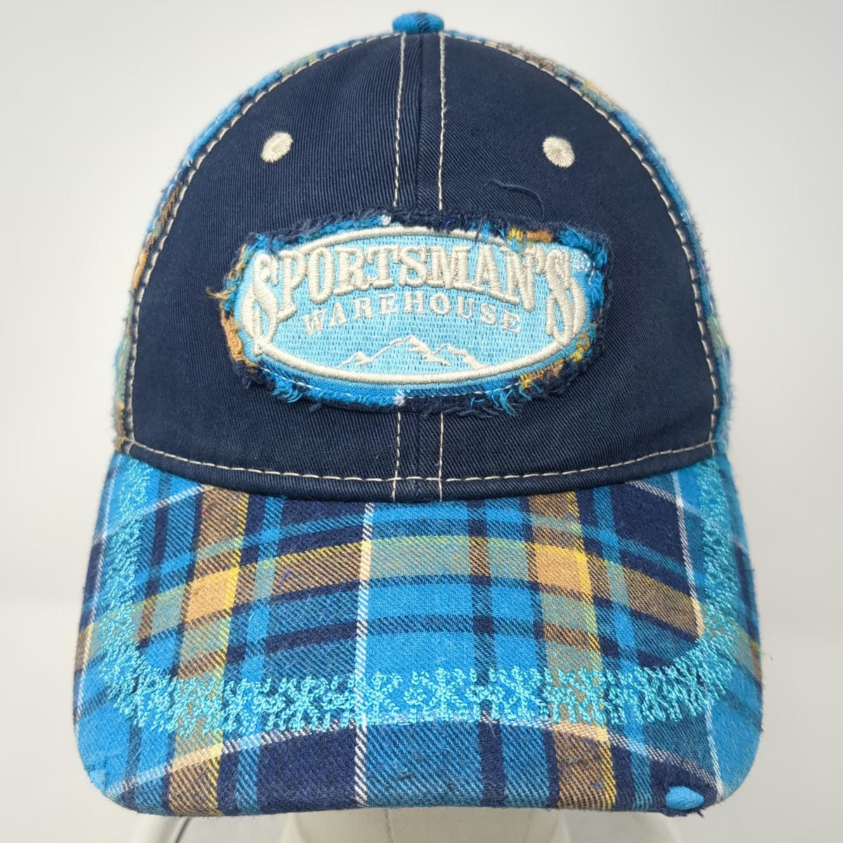 Outdoor Cap Baseball Cap Blue One Size Plaid Sportsmans Warehouse Strapback Hat