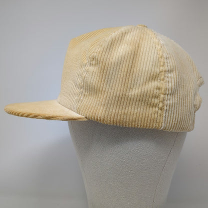 Ownco Boise Cascade 5 Panel Beige Hat OSFM Snapback Corduroy Made In USA Logo
