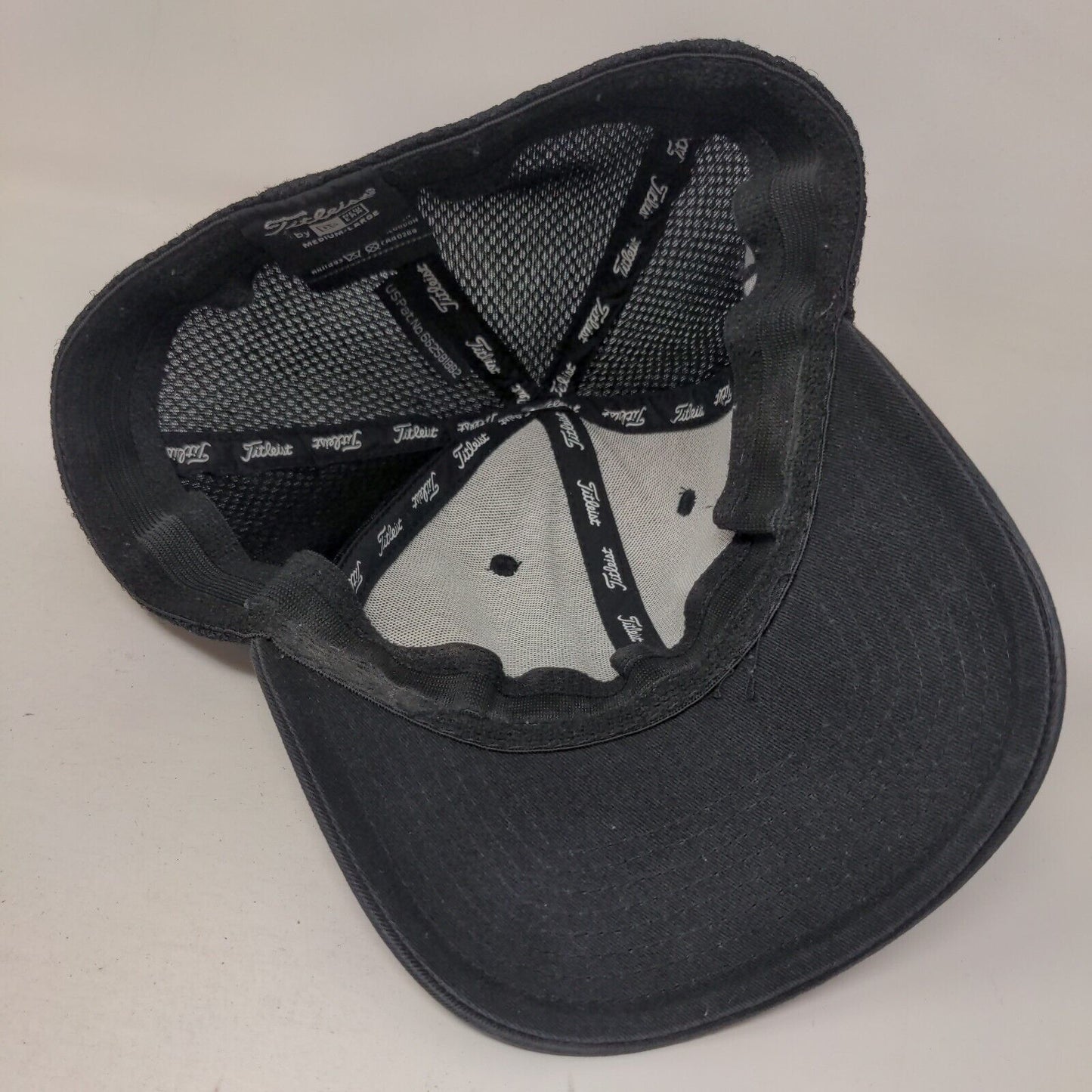 Titleist FJ Pro V1 Fitted Hat Black Medium-Large Embroidered Breathable