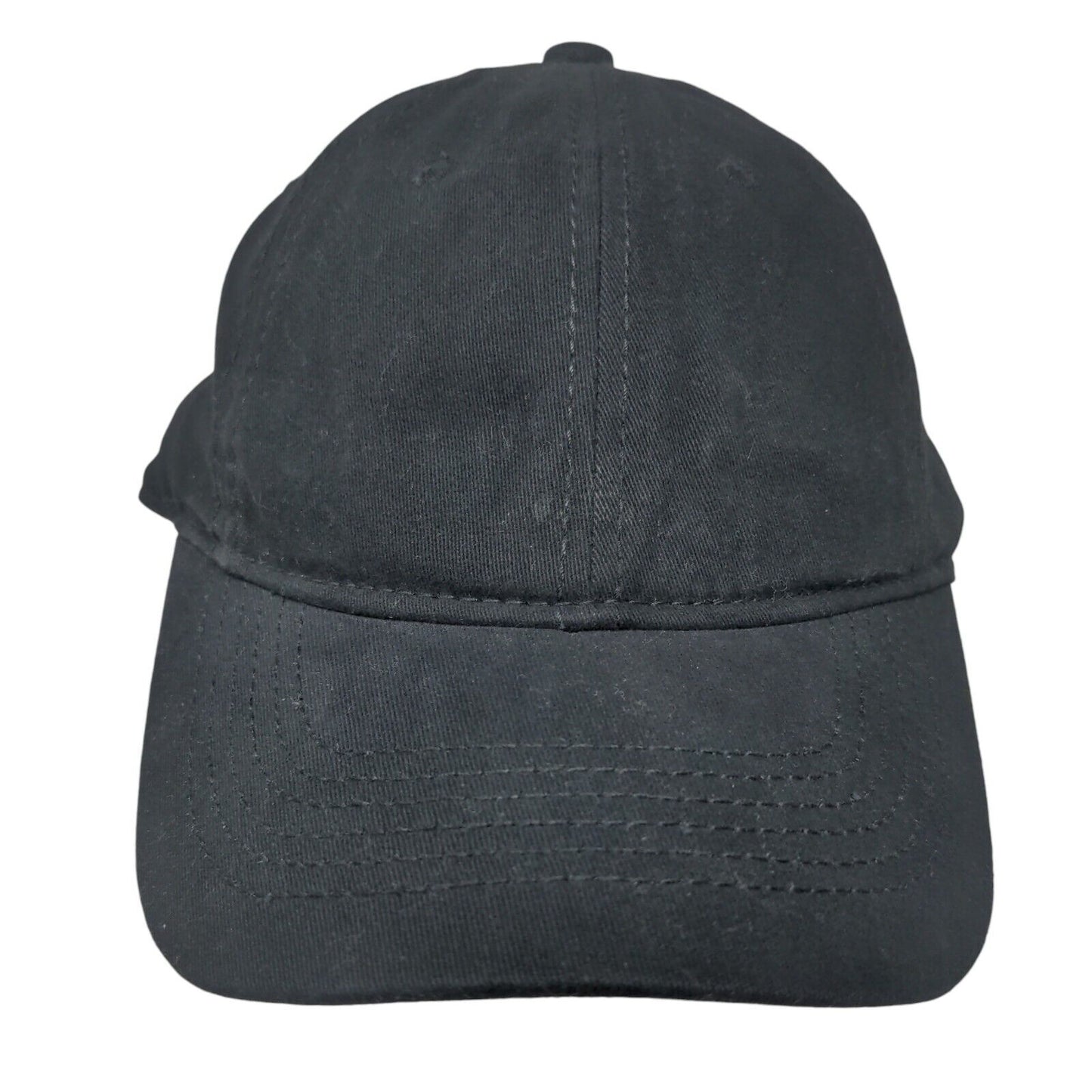 Unbranded Slideback Hat Black One Size Adjustable Vented Holes 6 Panel Blank