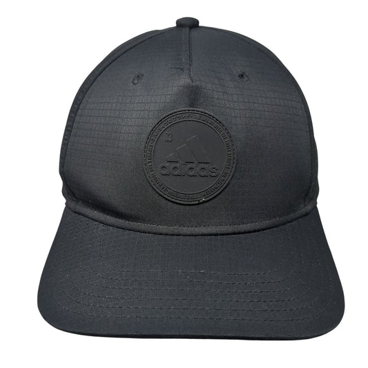 Adidas Snapback 5 Panel Cap Black One Size Adjustable Vented Holes 6 Panel