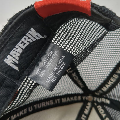 Maverik Trucker Hat White Gray One Size Truck Norris Mesh Back Snapback Graphic