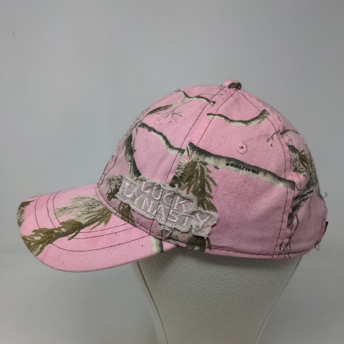 A&E Women's Strapback Hat Pink Camo Size OSFM Embroidered Duck Dynasty Logo