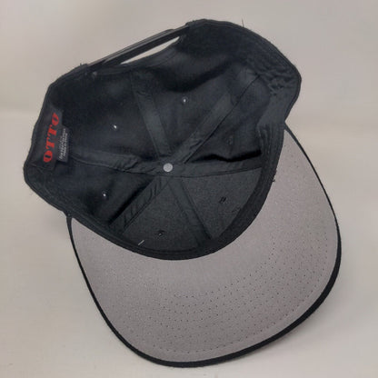 Martin by Harman Snapback Hat Black OSFM Adjustable Vented Holes 6 Panel Otto