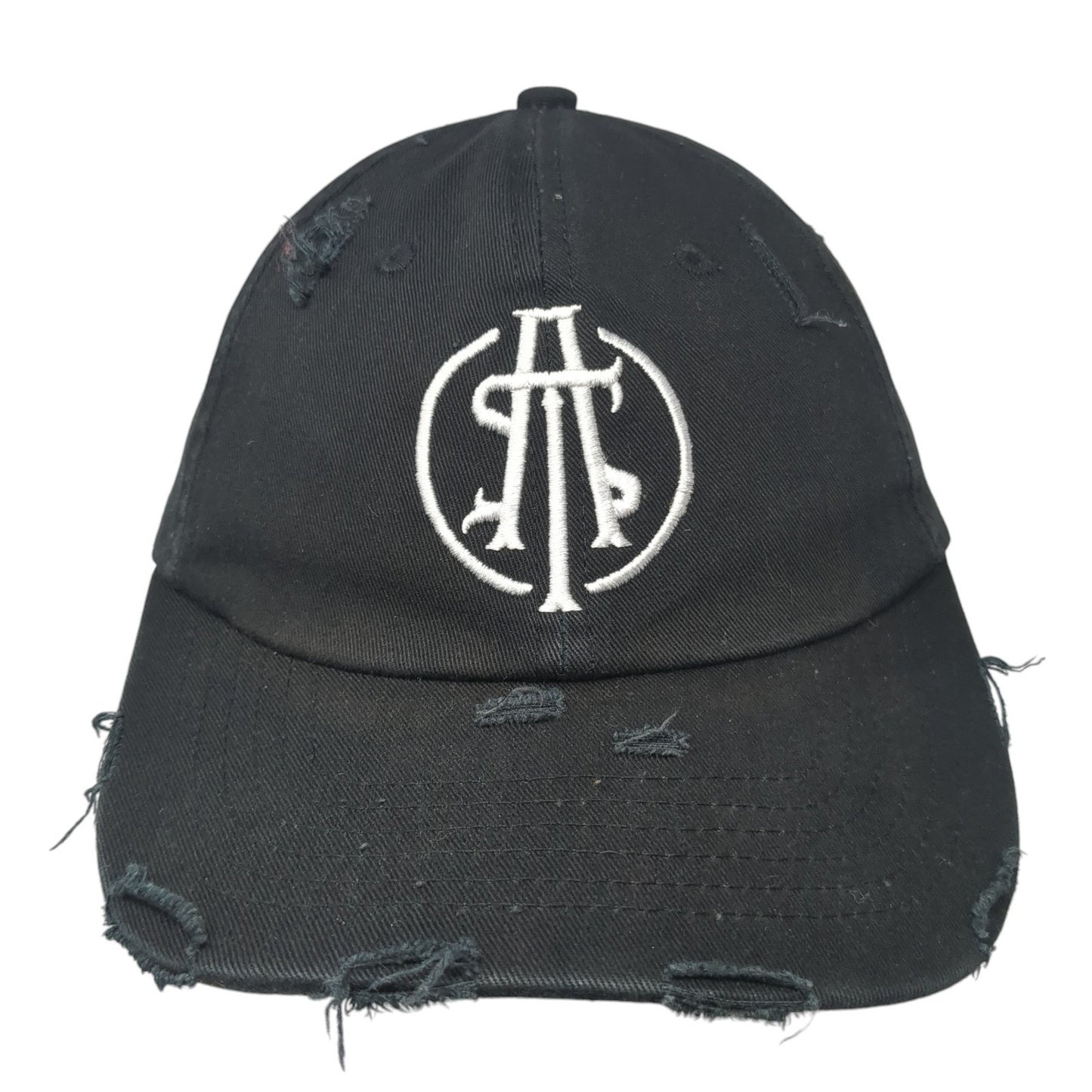 American Tattoo Society Slideback Hat Black One Size Solid Distressed