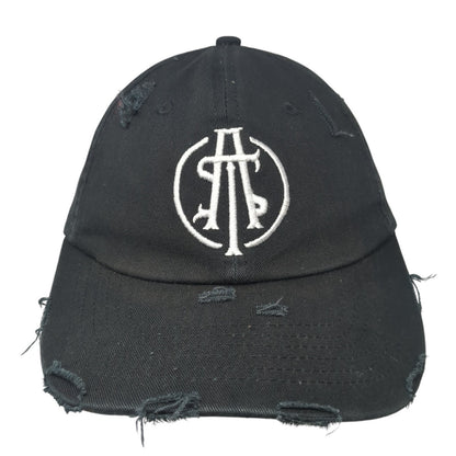 American Tattoo Society Slideback Hat Black One Size Solid Distressed
