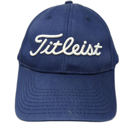 Titleist Baseball Cap Blue White One Size Conner Strong Cotton Slideback Hat