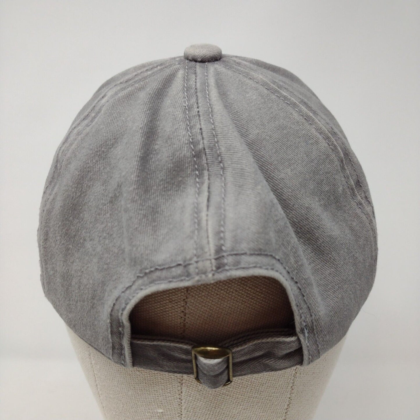 David And Young Slideback Hat Gray OSFM Adjustable Solid Blank 6 Panel